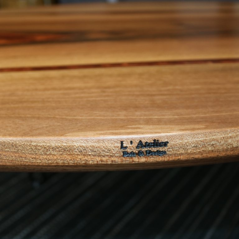 Table basse Sahara ronde résine epoxy cuivre